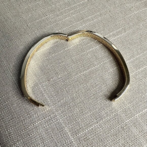 Park Lane "Jewel" Bangle Bracelet W Crystal Accents Gold-Tone Hinged - Picture 3 of 7